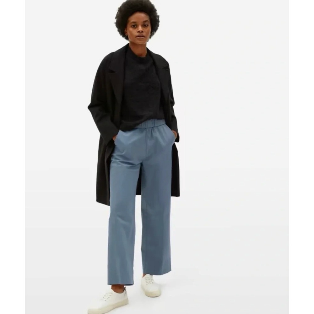 Everlane Womens The Easy Pant in Light Blue Size 4 Pull On Wide Leg